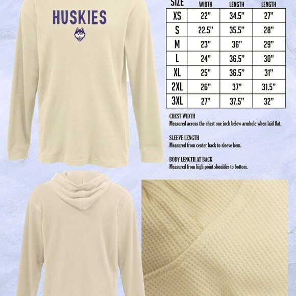 Men's MSU State script Thermal waffle Hoodie BLACK - Picture 4 of 4